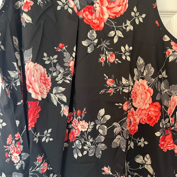 Women's Plus Size Floral Print Relaxed Fit Summer Fashionable Sleeveless Top 14W - Picture 10 of 11